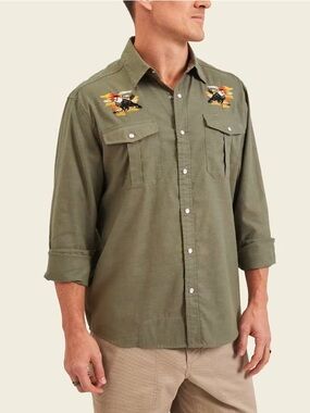 Howler Brothers Gaucho Snapshirt Caracaras Size Medium